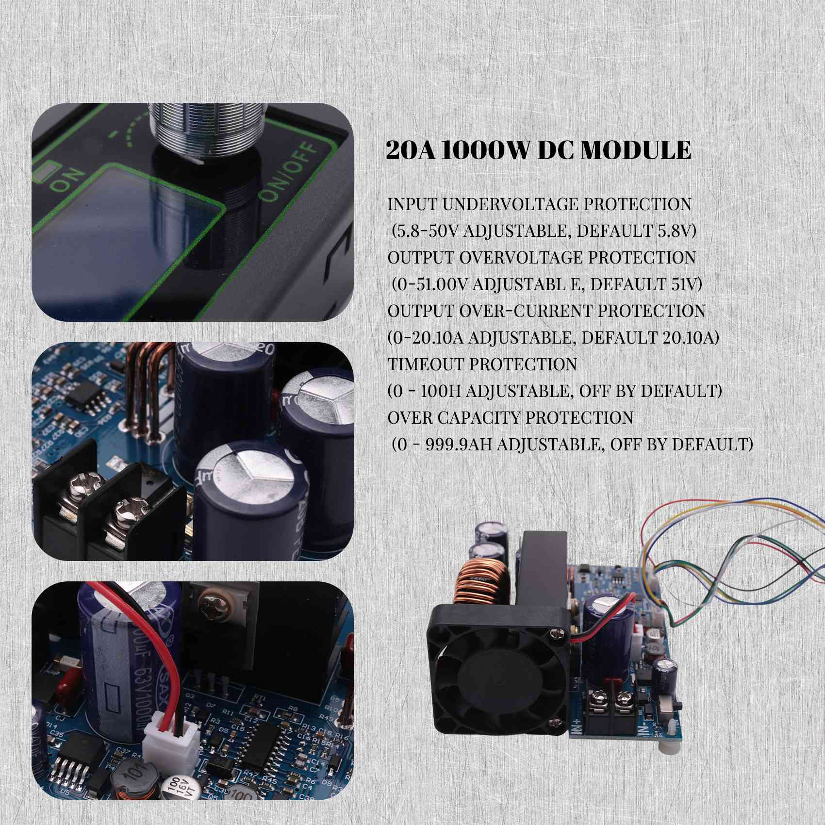[NEWA08R】 WZ5020L 20A 1000W DC - Step Down Dc Power Supply Module 1000W recension och pris